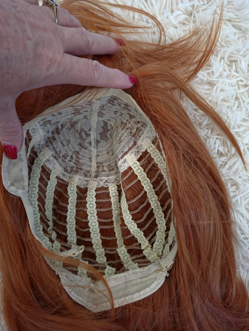 Cosplay Wig For Women Adult Princess, 50s 60s 70s Retro Brown Red Flip Bob Wigs